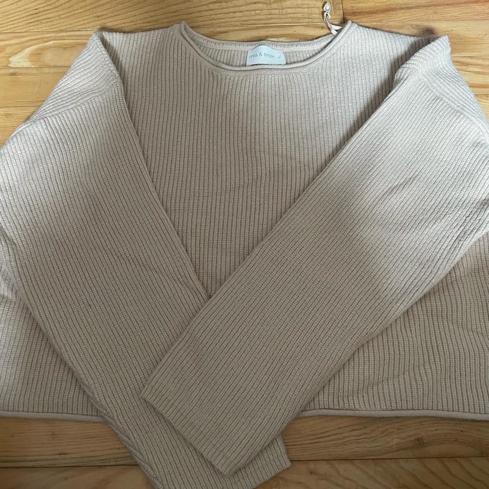 cream sweater